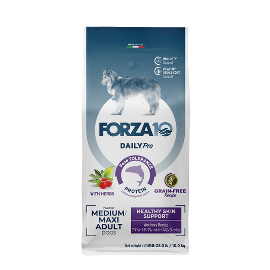 Forza10 DailyPro Sensitive Skin Medium & Large Breed Grain-Free Wild Caught Anchovy